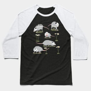Opossums and Daisies Baseball T-Shirt